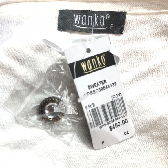 Wanko Sweater Black  Polka Dot Knit Open Cardigan - Picture 7 of 8